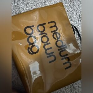 Bloomingdale's Zip Top Medium Brown Bag - Exclusive